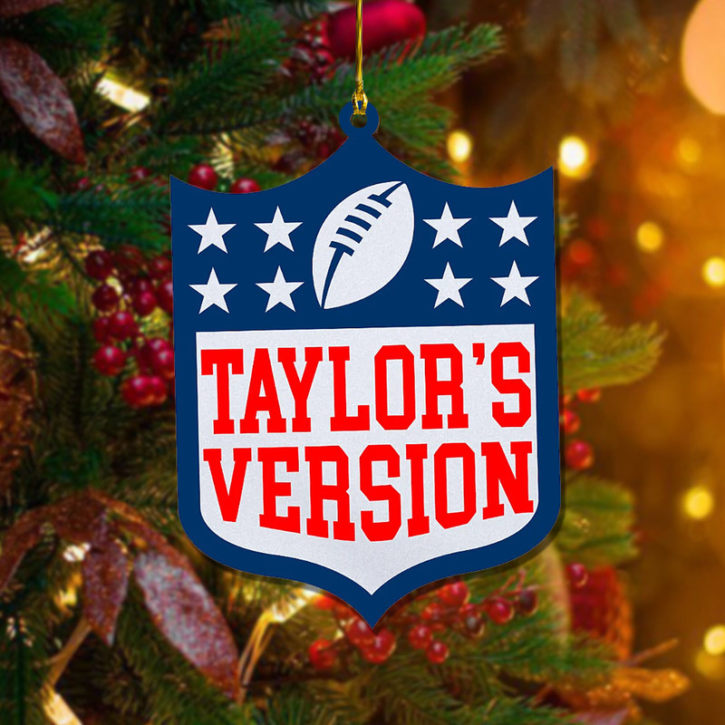 Christmas Ornament for Football Fans, Football Ornament for Music Lovers, Funny Ornament for TS Concert Goer, Football Ornament - 2.jpg