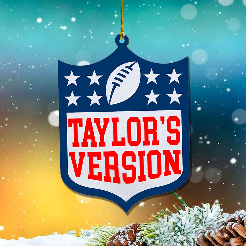 Christmas Ornament for Football Fans, Football Ornament for Music Lovers, Funny Ornament for TS Concert Goer, Football Ornament - 3.jpg