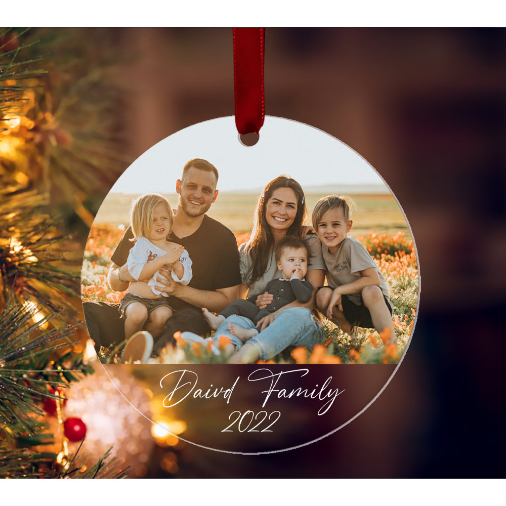 Custom Family Picture Ornament, Christmas Gift Ornament, Photo Ornament, Family Ornament 2022, Unique Christmas Decor, Memory Ornament - 1.jpg