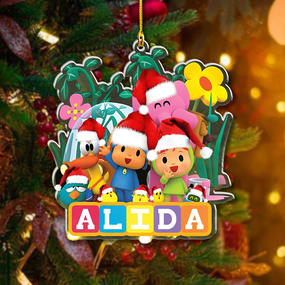 Custom Name 2023 Pocoyo Ornament, Pocoyo Characters Christmas Ornament, Personalized Pocoyo Cartoon Ornaments, Cute Pocoyo Christmas - 1.jpg