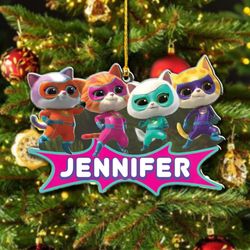 custom superkitties christmas ornament, superkitties christmas 2023 ornament, superkitties 2023 ornament