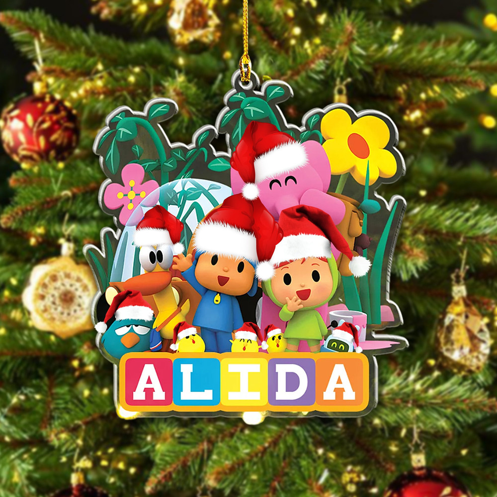 Custom Name 2023 Pocoyo Ornament, Pocoyo Characters Christmas Ornament, Personalized Pocoyo Cartoon Ornaments, Cute Pocoyo Christmas - 2.jpg