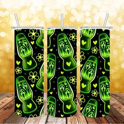 ghost face lava lamp style tumbler png, 3d tumbler wrap, straight design 20oz/ 30oz skinny tumbler png, instant download