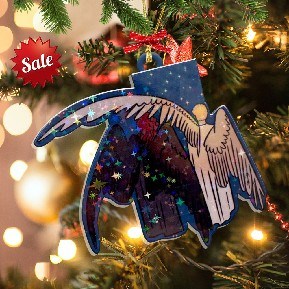 Good Omens Christmas 2023 Ornament, Bildad the Shuhite Ornament, Custom Crowley Ornament, Christmas Gifts - 1.jpg