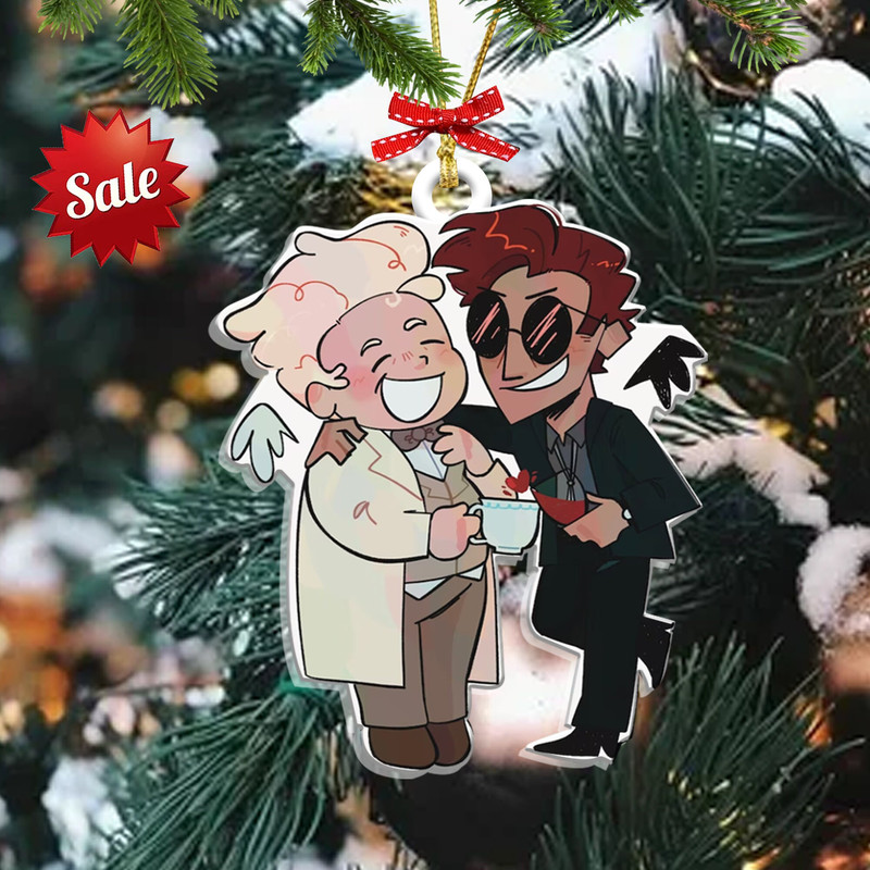 Good Omens Christmas 2023 Ornament, Bildad the Shuhite Ornament, Custom Crowley Ornament, Christmas Gifts - 2.jpg