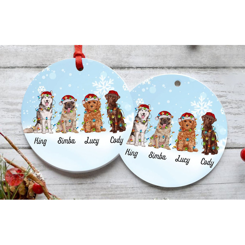 Personalized Christmas Dogs Ornament, Dog Mom Ornament, Puppies Christmas Ornament, Furbaby Ornament, Christmas Ornament, Pet Ornament - 2.jpg