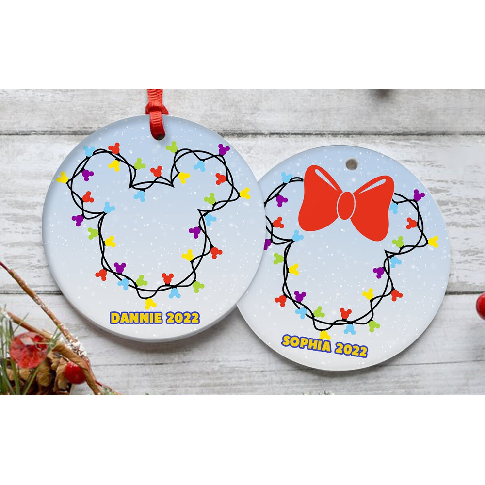 Personalized Disney Christmas Ornament, Disney Christmas Light Ornament, Disney Christmas Ornament, Christmas Gift, Merry Christmas Ornament - 1.jpg