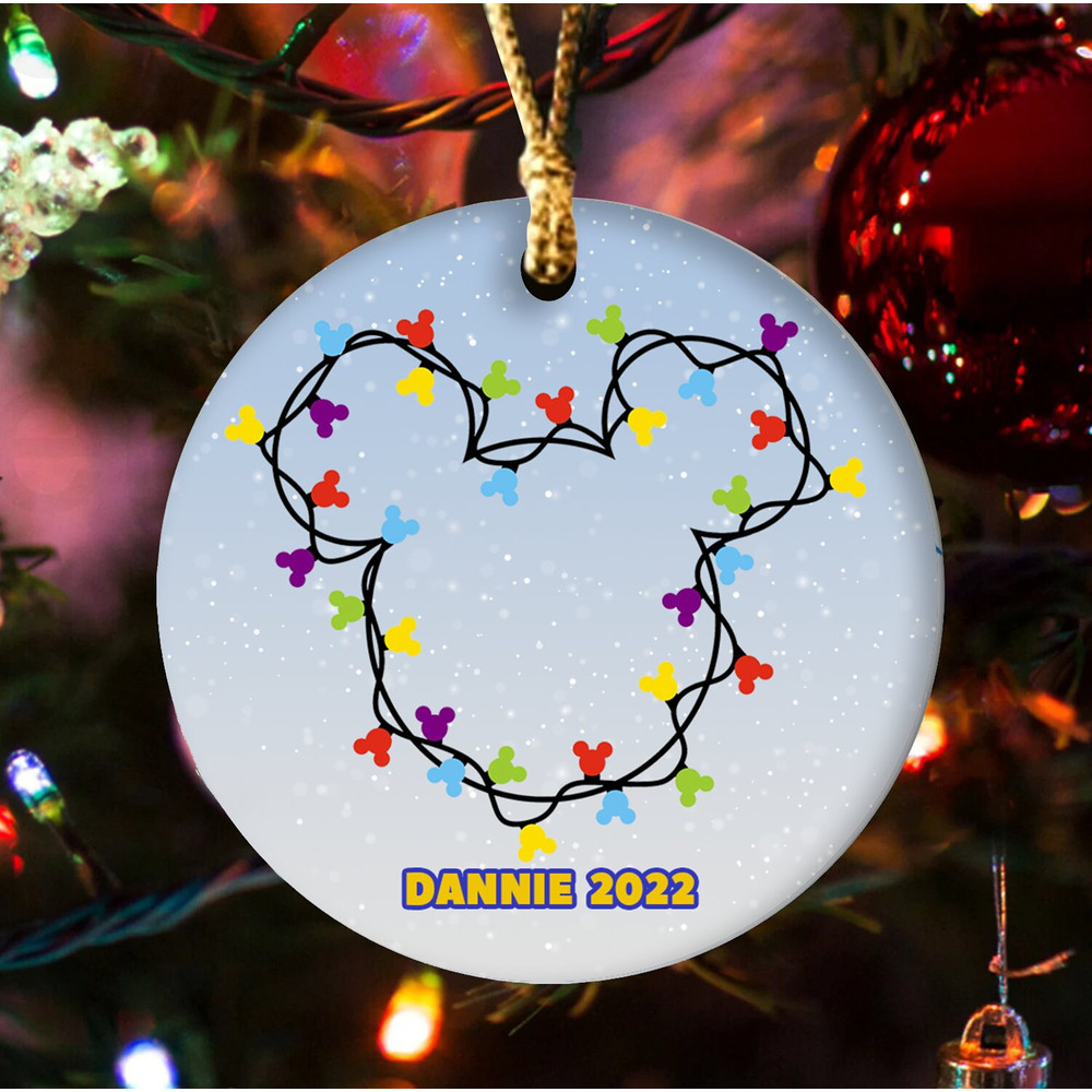Personalized Disney Christmas Ornament, Disney Christmas Light Ornament, Disney Christmas Ornament, Christmas Gift, Merry Christmas Ornament - 2.jpg