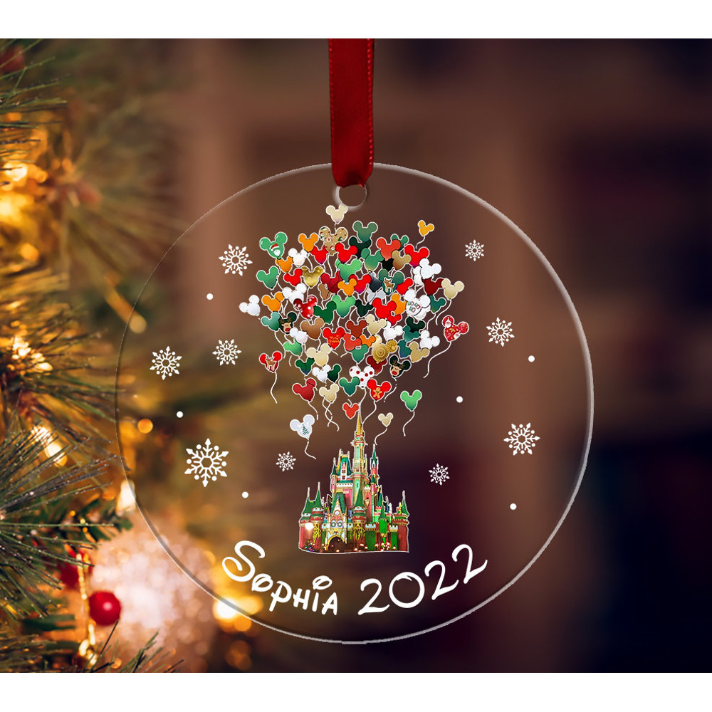 Personalized Disney World Christmas Acrylic Ornament, Disney Christmas Ornament, Disney Christmas Ornament, Disney Merry Christmas Ornament - 2.jpg