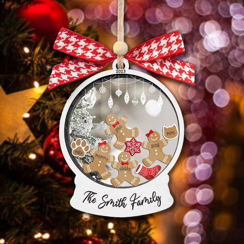 Personalized Family Ornament 2023, Custom Gingerbread Family Christmas Ornament, 4D Customized Cookie Ornament, Christmas Gifts - 2.jpg