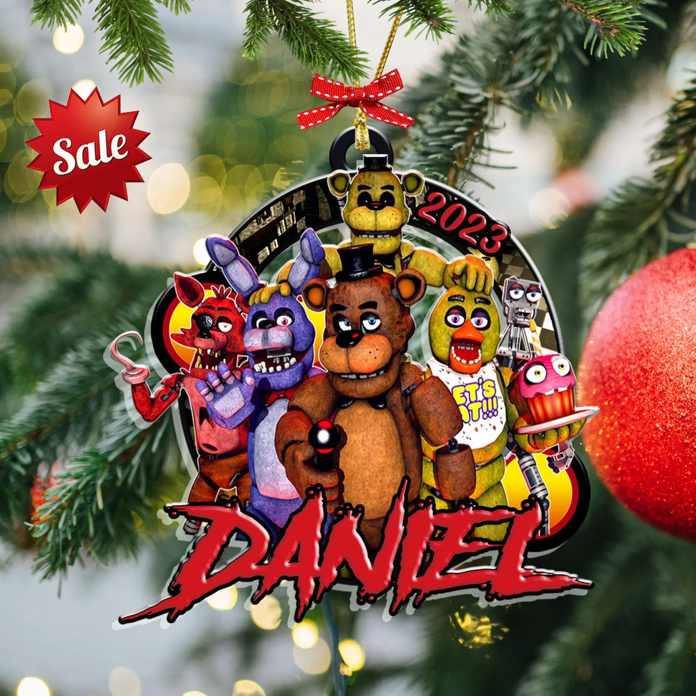 Personalized Five Nights at Freddys Ornament, Fnafs Christmas Ornament, Christmas Custom Ornament, Christmas Gift, Freddy Ornament - 3.jpg