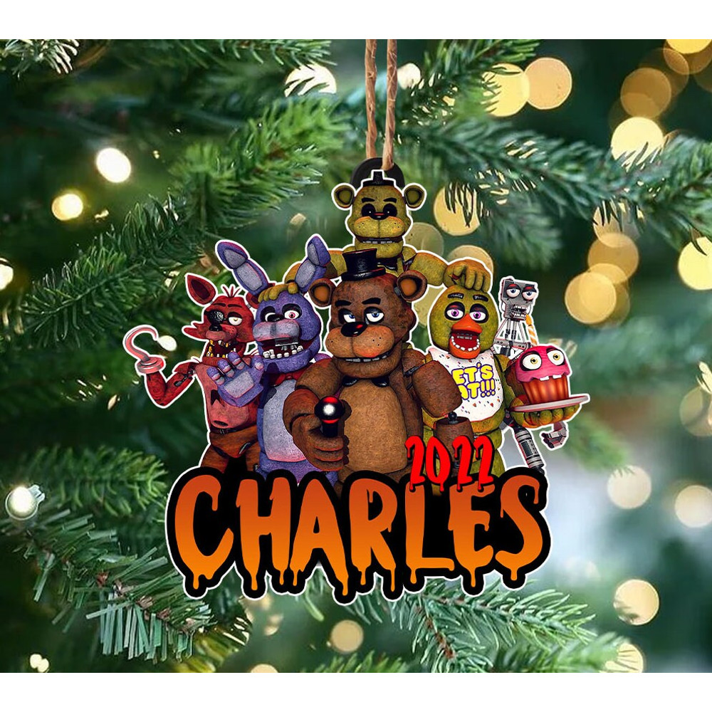 Personalized Freddy Ornament, Custom Five Nights at Freddy Ornament, Fnafs Christmas Ornament, Personalized Ornament, Christmas Freddy Gift - 2.jpg