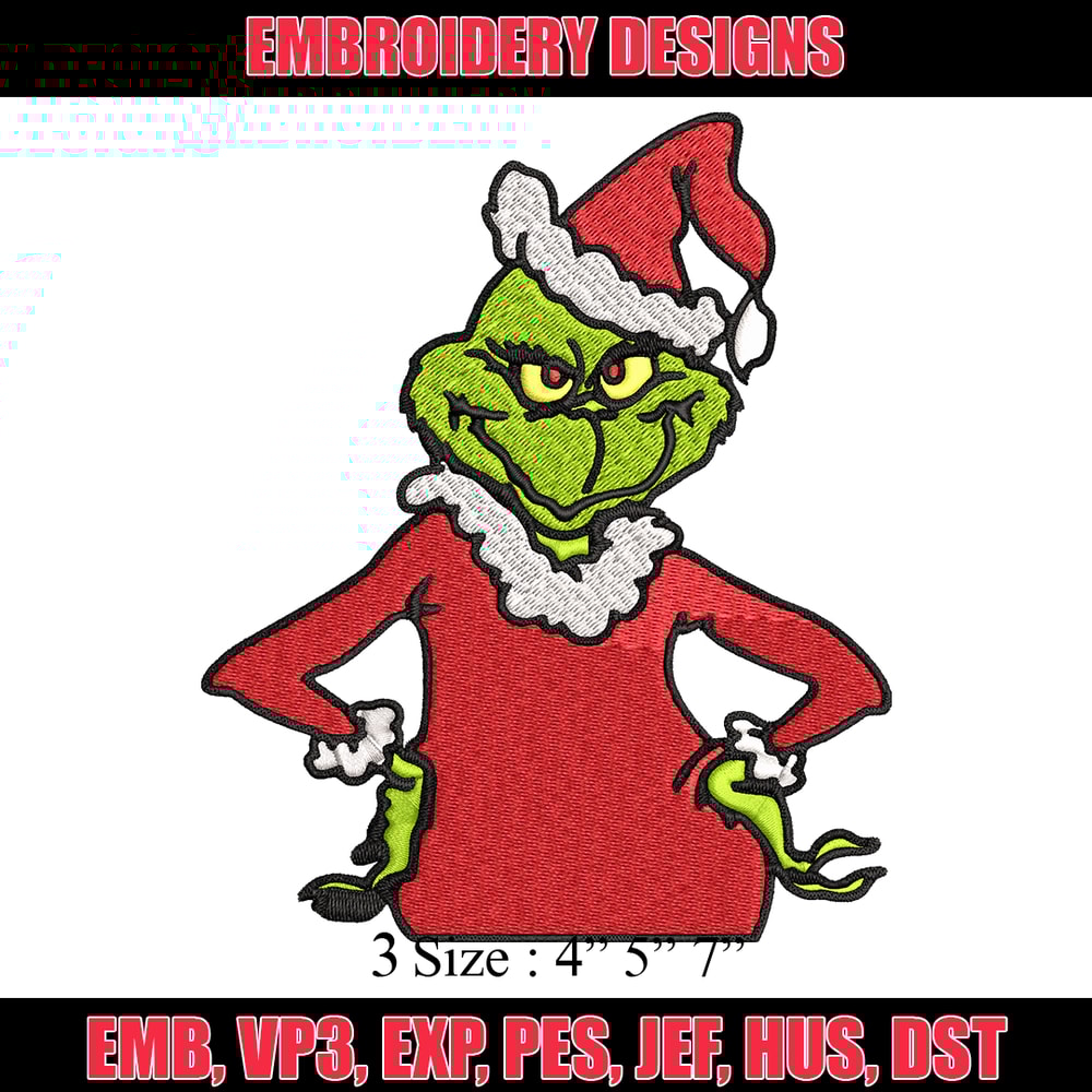 Christmas Grinch Embroidery design, Grinch christmas Embroidery, Embroidery File, Grinch design, Instant download..jpg