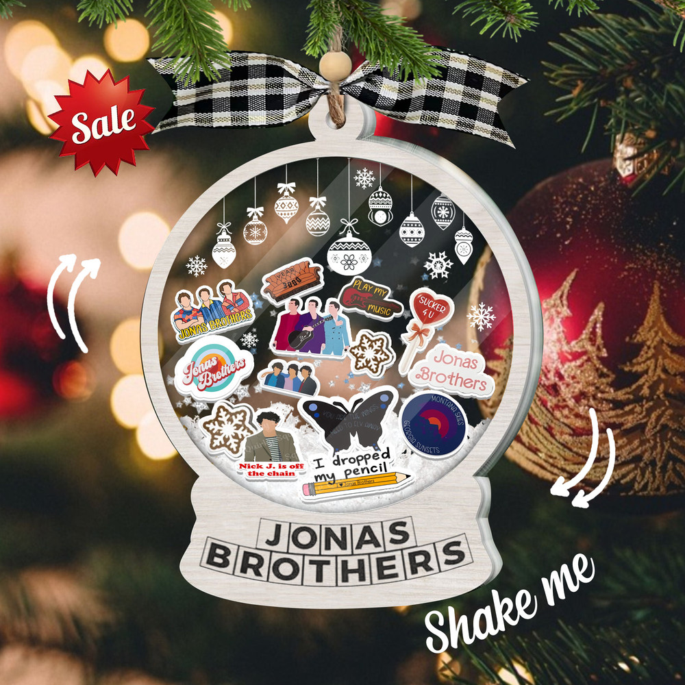 Personalized Jonas Brothers Oranament, Jonas Brothers Tour, Concert 2023 Oranament, Jonas Brothers Cassette 4D Shake Christmas Ornament - 2.jpg