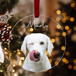 personalized pet ornament, custom dog ornament, dog christmas ornament