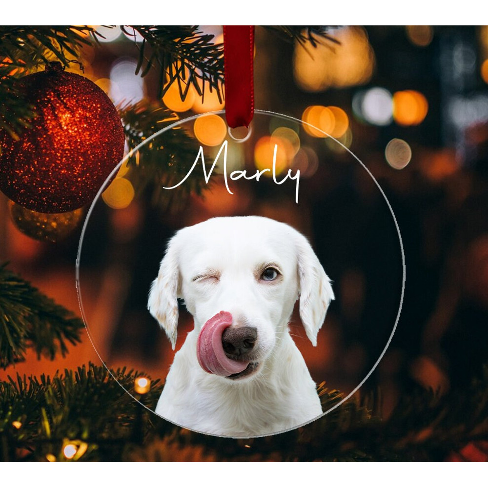 Personalized Pet Ornament, Custom Dog Ornament, Dog Christmas Ornament, Pet Portrait Decor, Pet Memorial Ornament, Photo Ornament, Dog Lover - 2.jpg