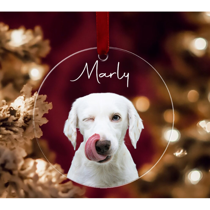 Personalized Pet Ornament, Custom Dog Ornament, Dog Christmas Ornament, Pet Portrait Decor, Pet Memorial Ornament, Photo Ornament, Dog Lover - 3.jpg