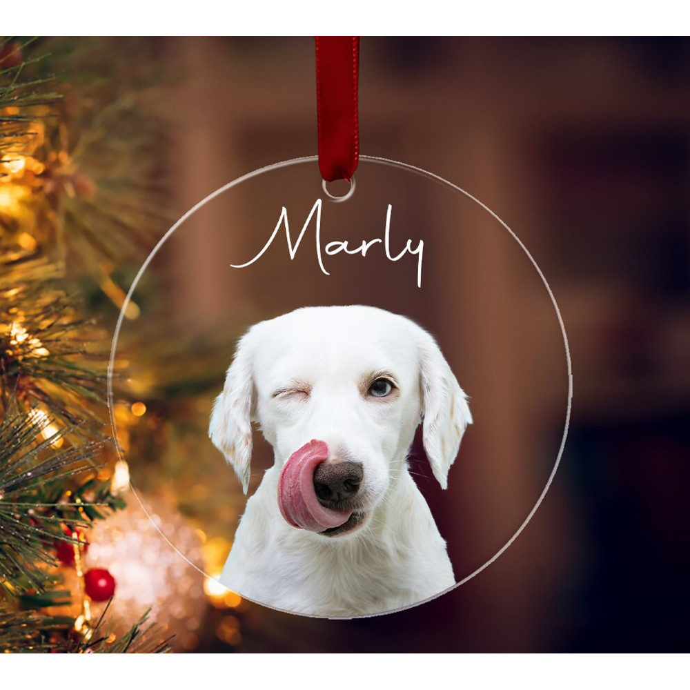 Personalized Pet Ornament, Custom Dog Ornament, Dog Christmas Ornament, Pet Portrait Decor, Pet Memorial Ornament, Photo Ornament, Dog Lover - 4.jpg