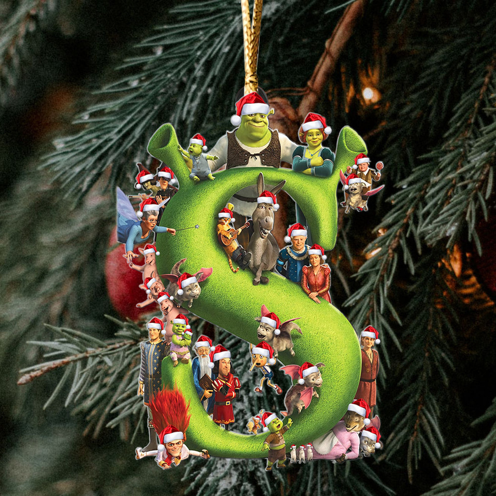 Personalized Shrek Christmas Ornament, Shrek Custom Ornament, Christmas 2022 Ornament, Shrek Ornament, Customized Shrek Ornament, Xmas Decor - 1.jpg