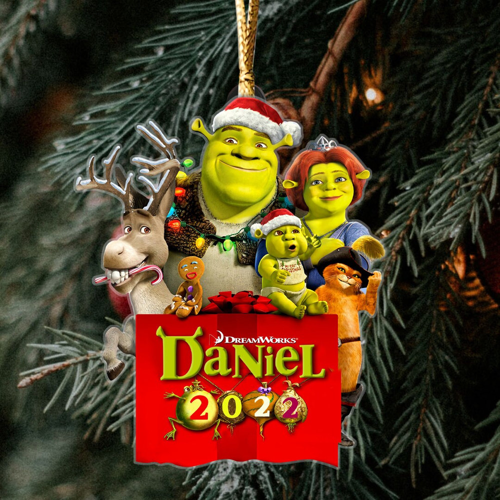Personalized Shrek Christmas Ornament, Shrek Custom Ornament, Christmas 2022 Ornament, Shrek Ornament, Customized Shrek Ornament, Xmas Decor - 2.jpg