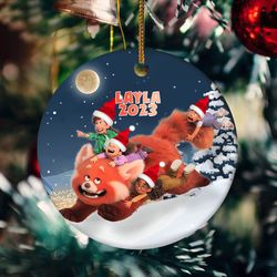 personalized turning red ornament, custom turning red christmas ornament, personalized turning red birthday