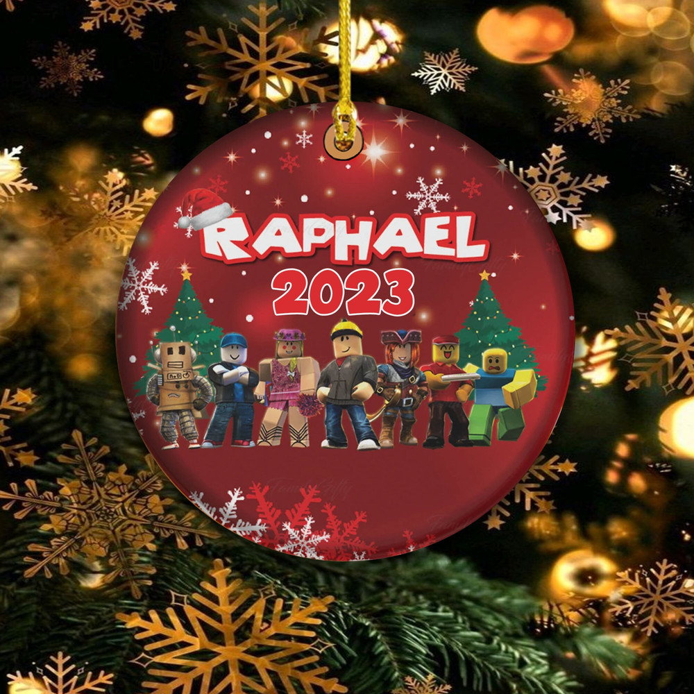 Personalized Video Gaming Ornament, Custom Roblox Ornament 2023, Roblox Ornaments, Personalized Ornament, Video Game Ornament - 3.jpg