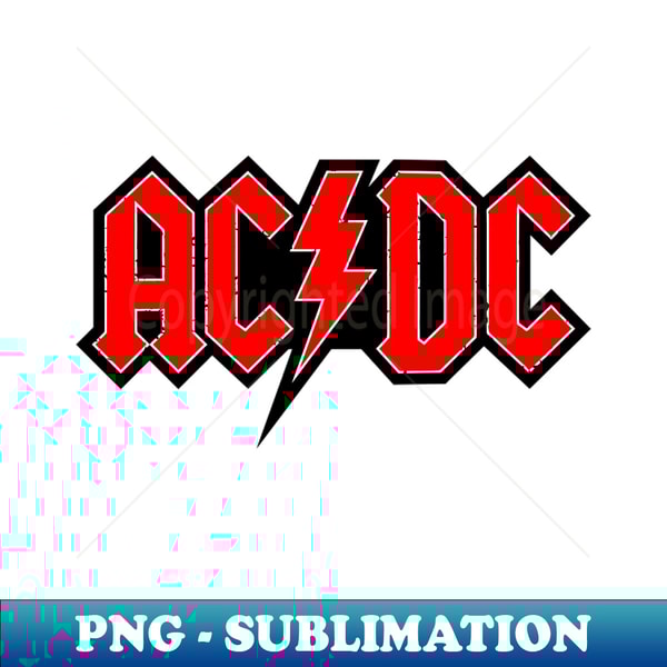 Acdc Thunder Red Hell - PNG Transparent Sublimation Design - | Inspire ...