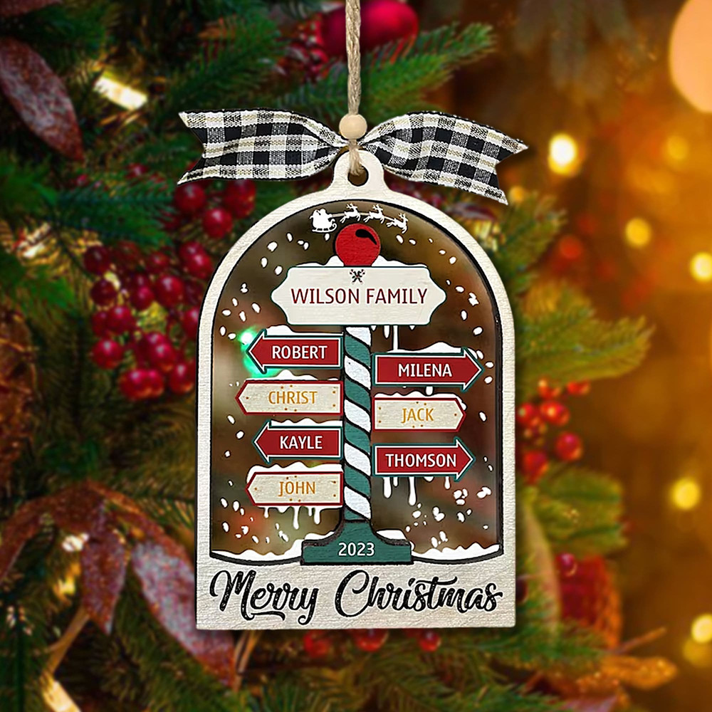 Pesonalized Family Christmas Ornament, Custom Family and Pet Ornament, Personalized 4D Christmas Ornament, Christmas 2023 Gifts - 1.jpg