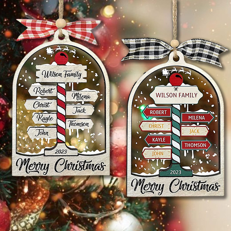Pesonalized Family Christmas Ornament, Custom Family and Pet Ornament, Personalized 4D Christmas Ornament, Christmas 2023 Gifts - 1.jpg