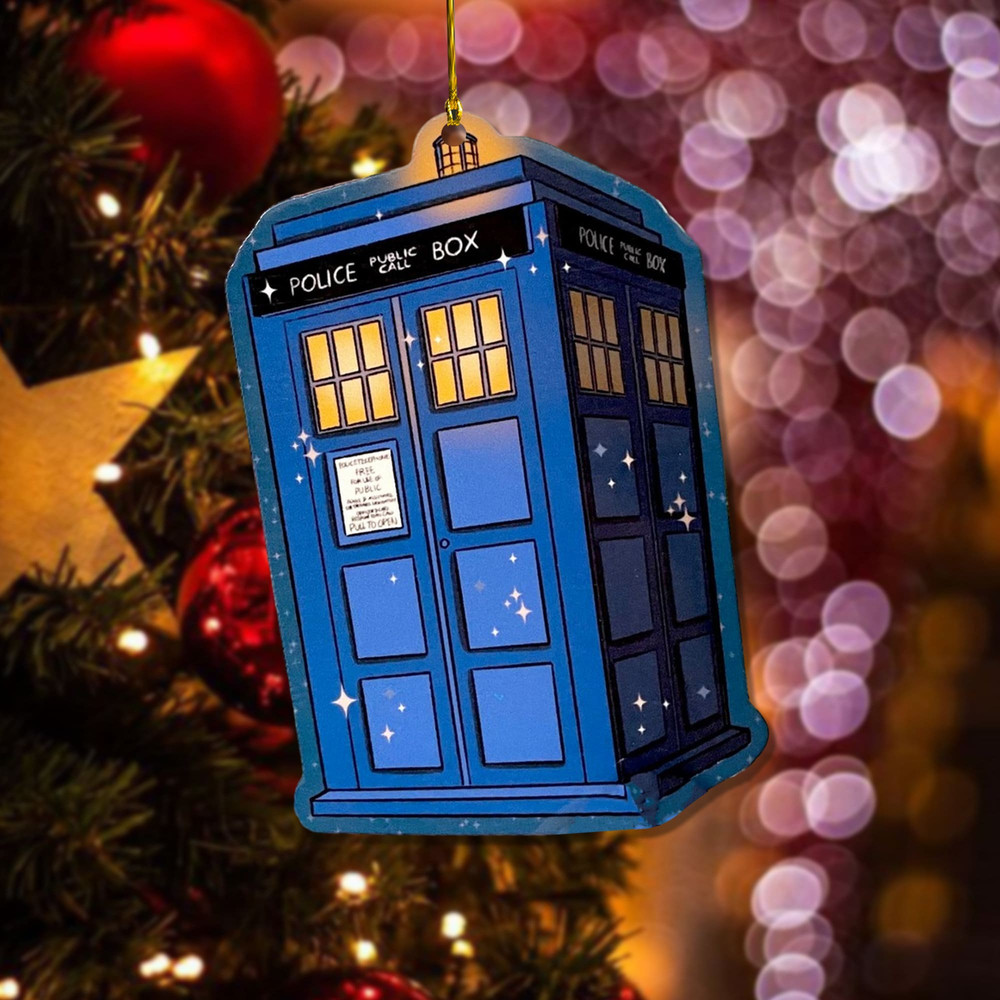 Tardis Doctor Who Ornament, Doctor Who Christmas Ornament, Doctor Who Movie Ornament, Christmas Tree Decor - 1.jpg