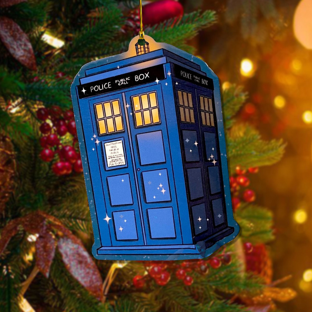Tardis Doctor Who Ornament, Doctor Who Christmas Ornament, Doctor Who Movie Ornament, Christmas Tree Decor - 2.jpg