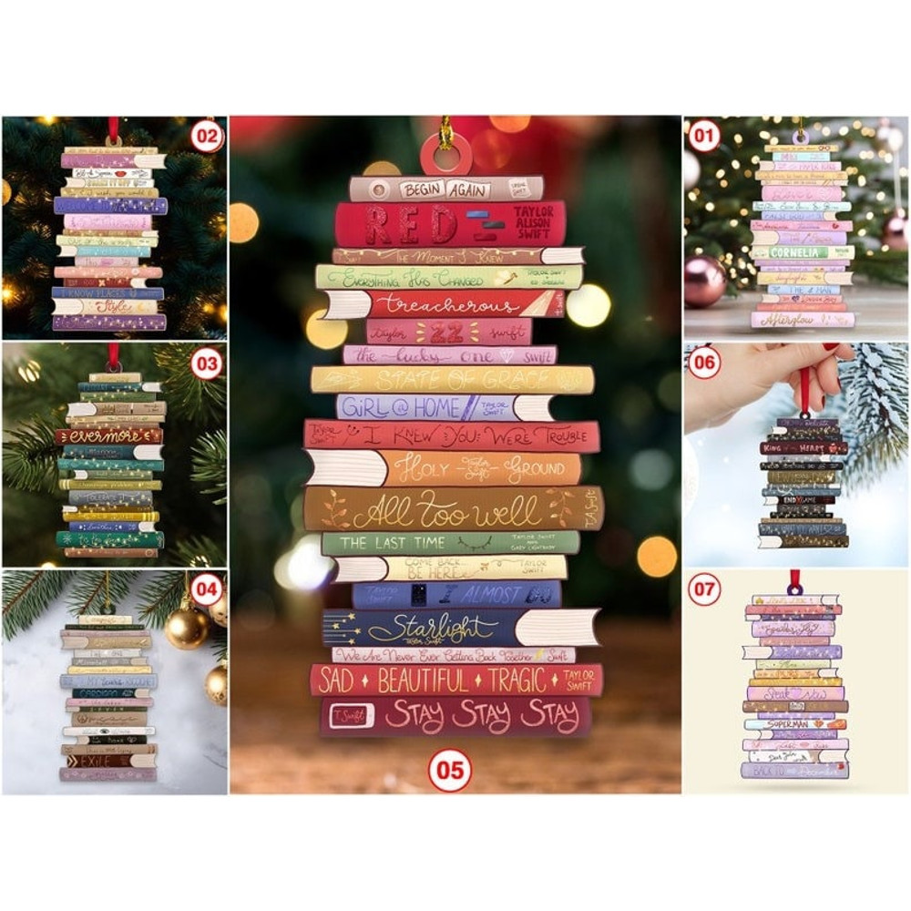 Taylor Christmas Ornament Shape, Albums as Books, Custom Swiftie Fan Gifts 2023 Christmas Remembrance Memorial, Taylors Christmas Ornament - 1.jpg