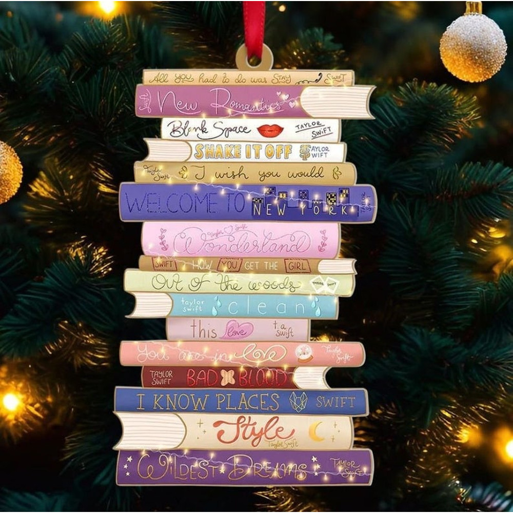 Taylor Christmas Ornament Shape, Albums as Books, Custom Swiftie Fan Gifts 2023 Christmas Remembrance Memorial, Taylors Christmas Ornament - 2.jpg