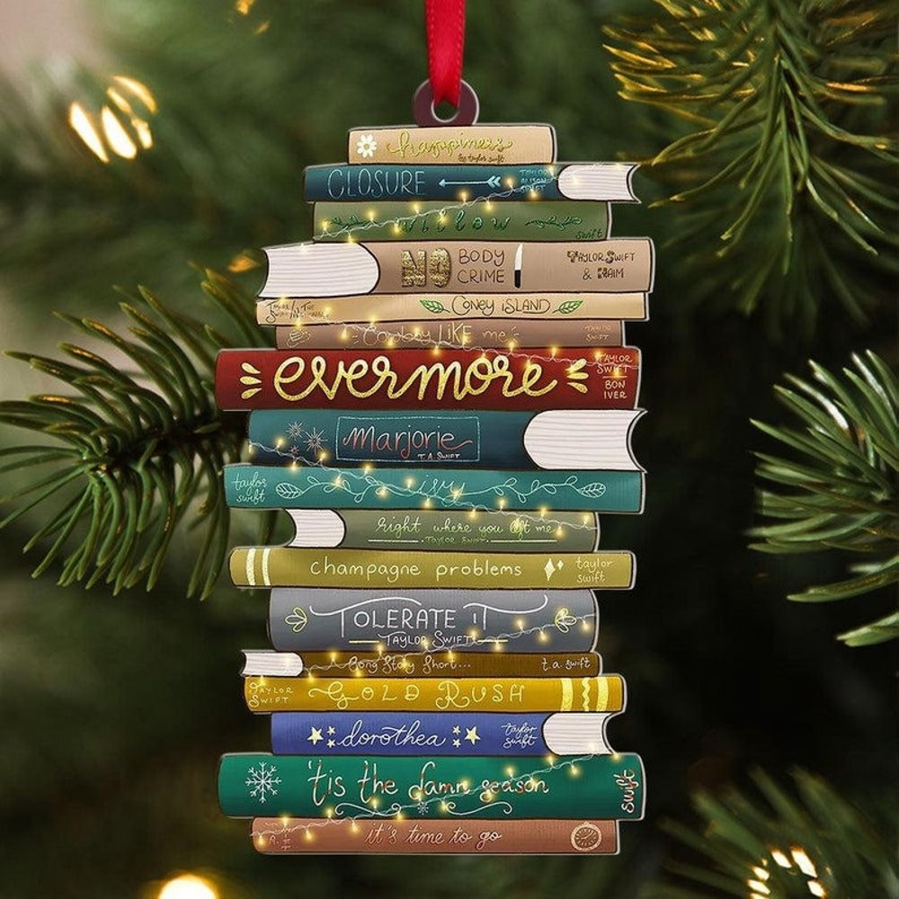 Taylor Christmas Ornament Shape, Albums as Books, Custom Swiftie Fan Gifts 2023 Christmas Remembrance Memorial, Taylors Christmas Ornament - 3.jpg