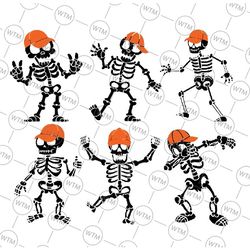 halloween dancing skeleton cap funny svg, dancing skeleton svg, happy halloween png, digital download
