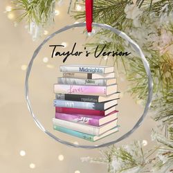 merry swiftmas 2023 christmas ornament, swift fan christmas ornament keepsake, swiftie book albums