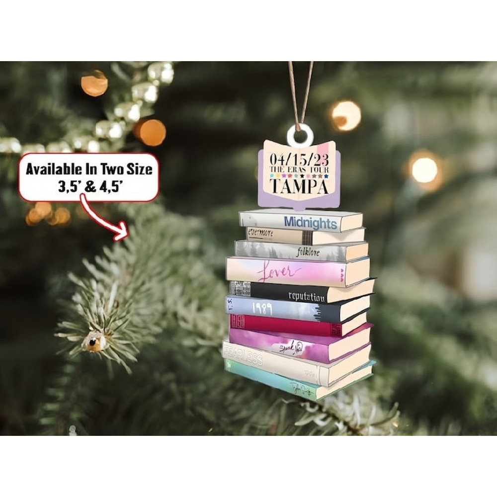 Personalized Taylor Book Christmas, Custom Shape Swiftie Ornament, TS Christmas Ornament, Swiftie Ornament, 2023 Ornament Gift Fan - 2.jpg