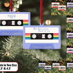 swift music singer cassette tape flat personalized christmas ornament