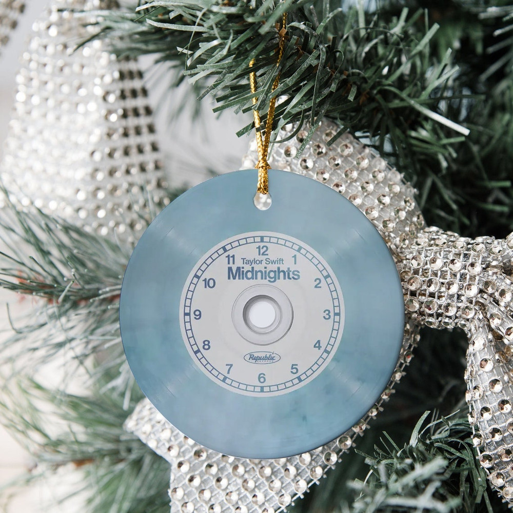 Taylor Swift Midnights Album 2023 Christmas Tree, Taylor Swif Vinyl Glass Ornament Eras Tour Merch, Taylor Round Ceramic Ornament - 4.jpg