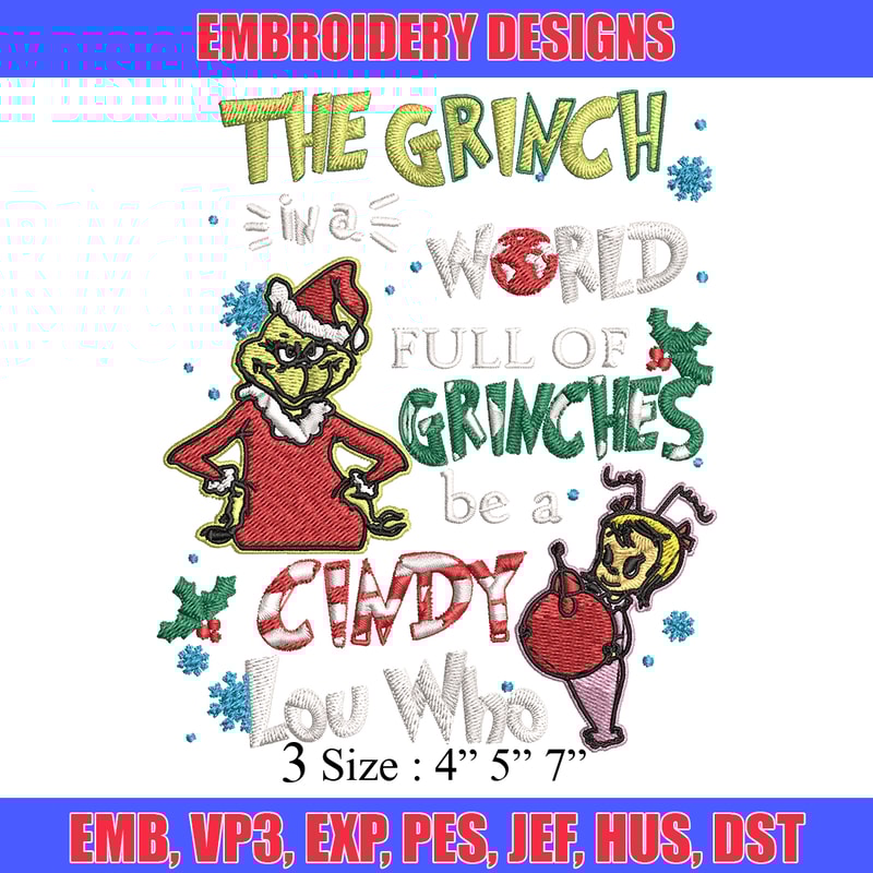 The grinch logo Embroidery design, Grinch christmas Embroidery, Grinch design, Embroidery File, Instant download.jpg