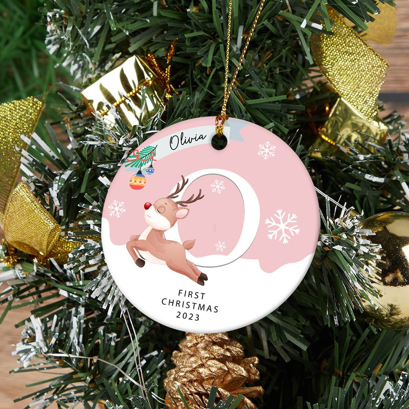 Baby Boy Baby Girl First Christmas Ornament,Personalised Baby Christmas Decoration,Baby 1st Christmas,Newborn Christmas Gift,Reindeer Decor - 4.jpg