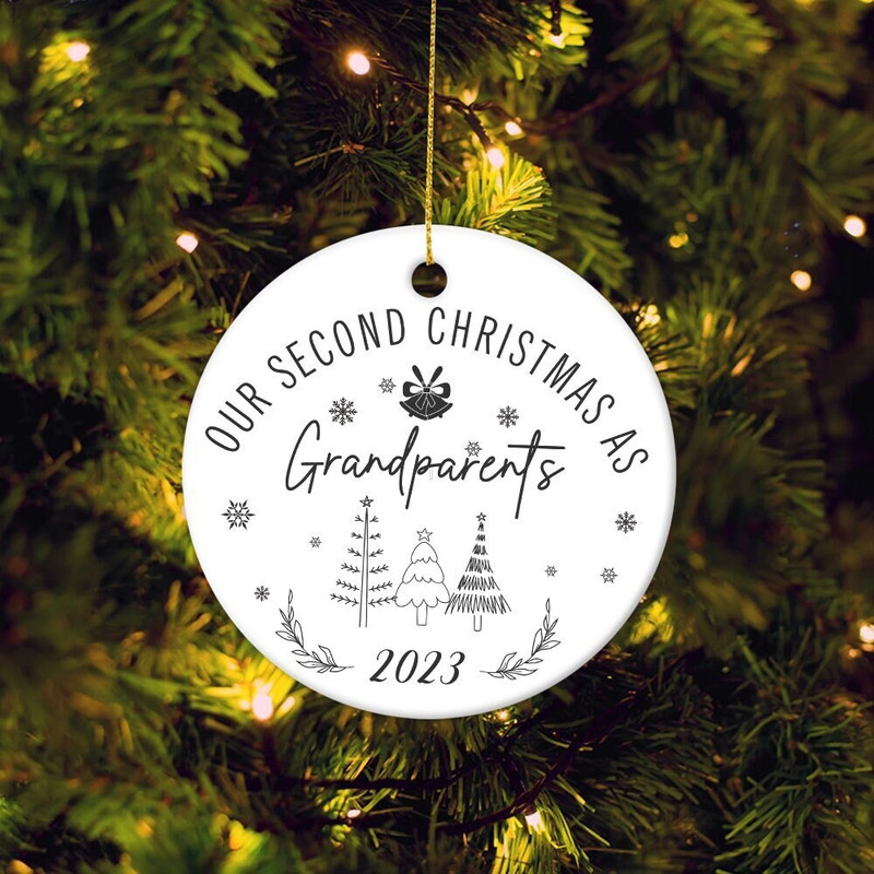 First Christmas As Grandparents Ornament, Personalized Christmas Tree Decoration, First Christmas as GrandadGrandma Bauble, Xmas Keepsake - 3.jpg