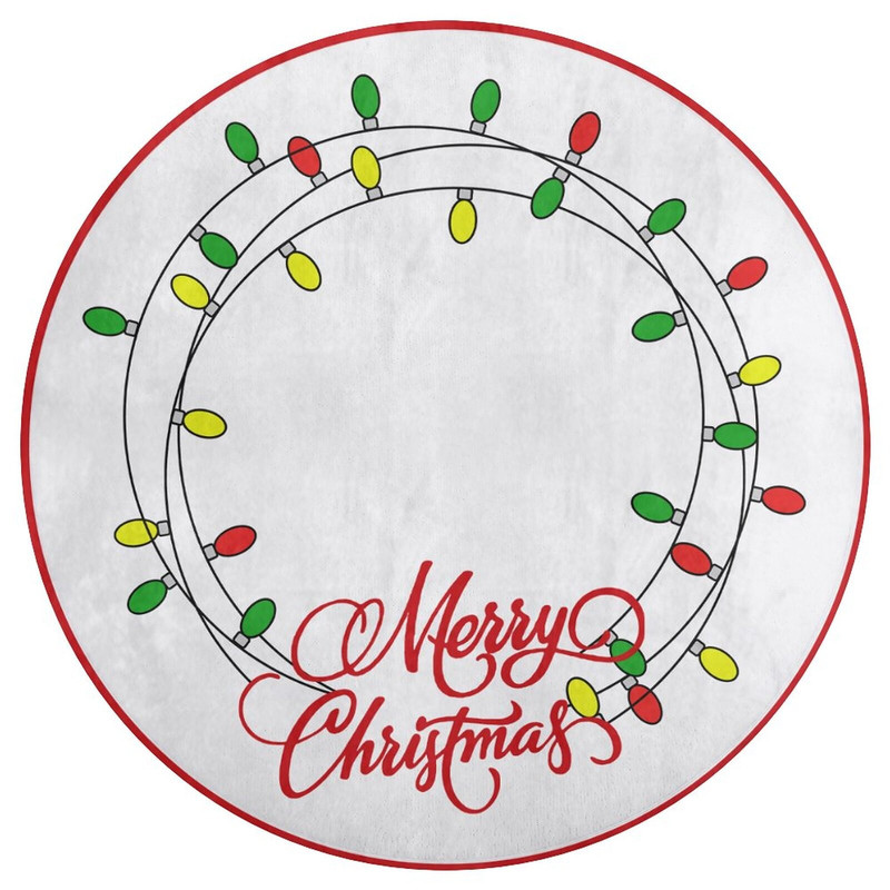 Merry Christmas Round Carpet, Christmas Decoration For Living Room, Home Decor Rug, New Year Gift, Housewarming Gift, Gift For Friend, Mat - 2.jpg