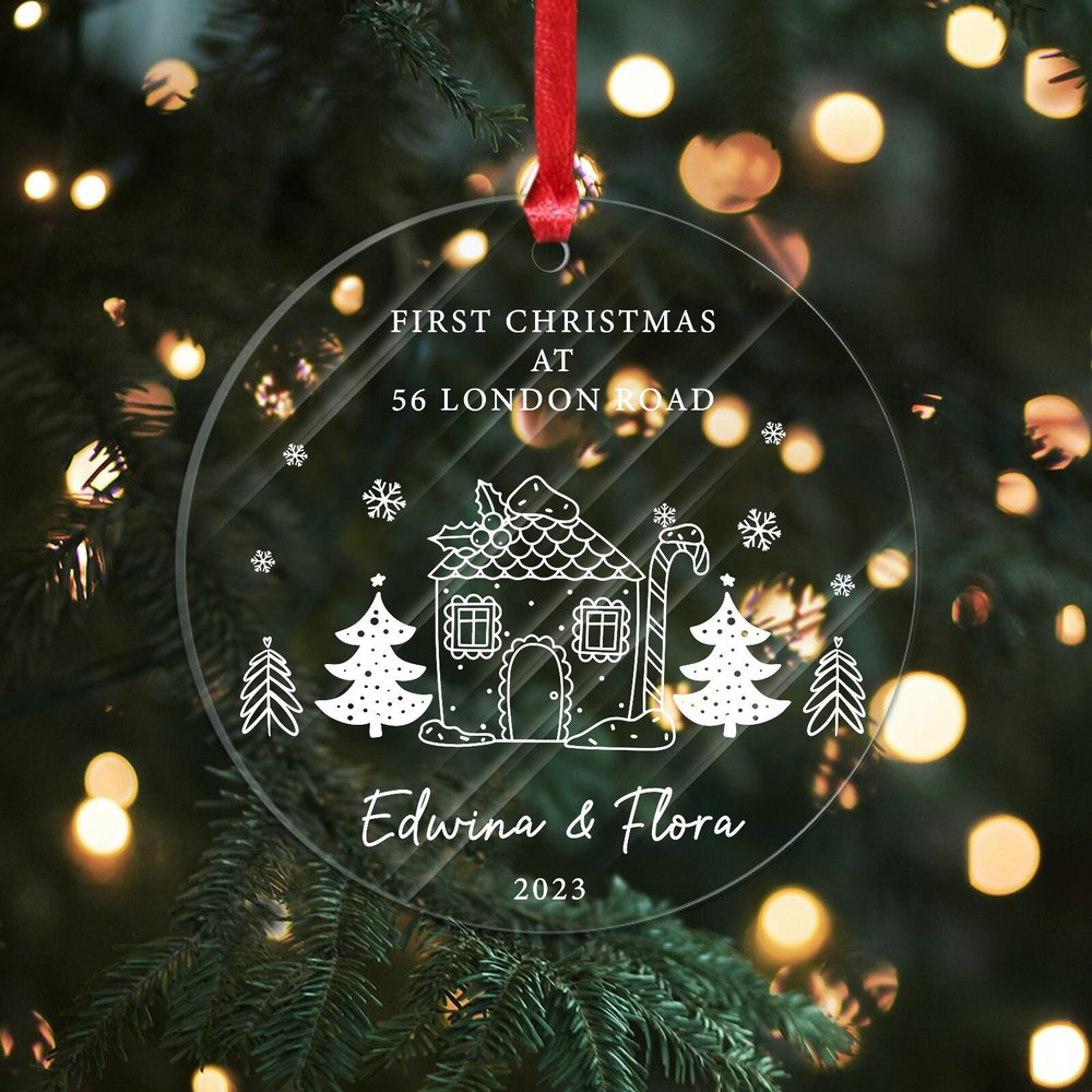 New Home Christmas Ornament Clear Glass, First Christmas In New Home Decoration, New Home Christmas Bauble, Xmas Tree Decor, Christmas Gift - 1.jpg