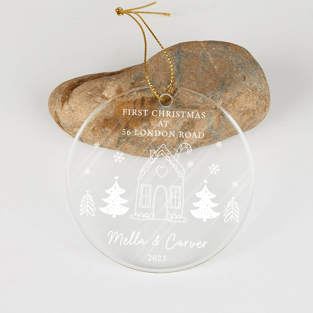 New Home Christmas Ornament Clear Glass, First Christmas In New Home Decoration, New Home Christmas Bauble, Xmas Tree Decor, Christmas Gift - 4.jpg