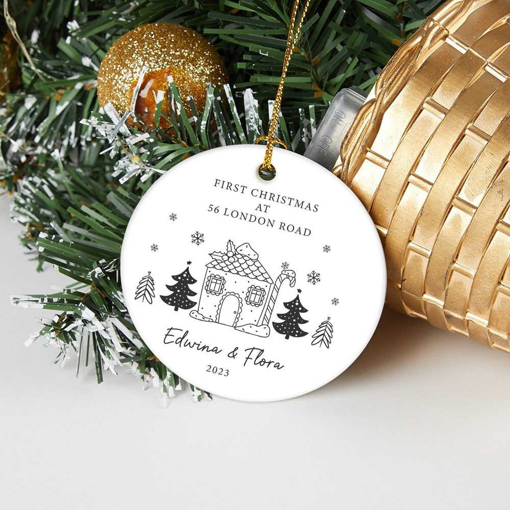 New Home First Christmas Ornament, 1st Xmas New Home Decoration, New Couple First Christmas in New Home Bauble, Housewarming Christmas Gift - 1.jpg
