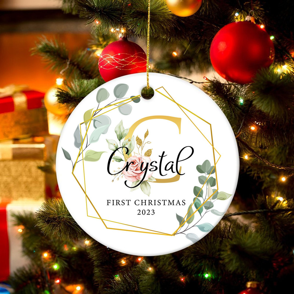 Personalization Baby's First Christmas Ornament, Custom Baby Name Initial Bauble, Custom Baby 1st Christmas Decoration, Baby Christmas Gift - 2.jpg