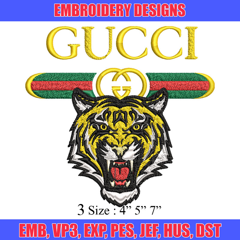 Tiger gucci Embroidery Design, Gucci Embroidery, Brand Embroidery, Logo shirt, Embroidery File, Digital download.jpg
