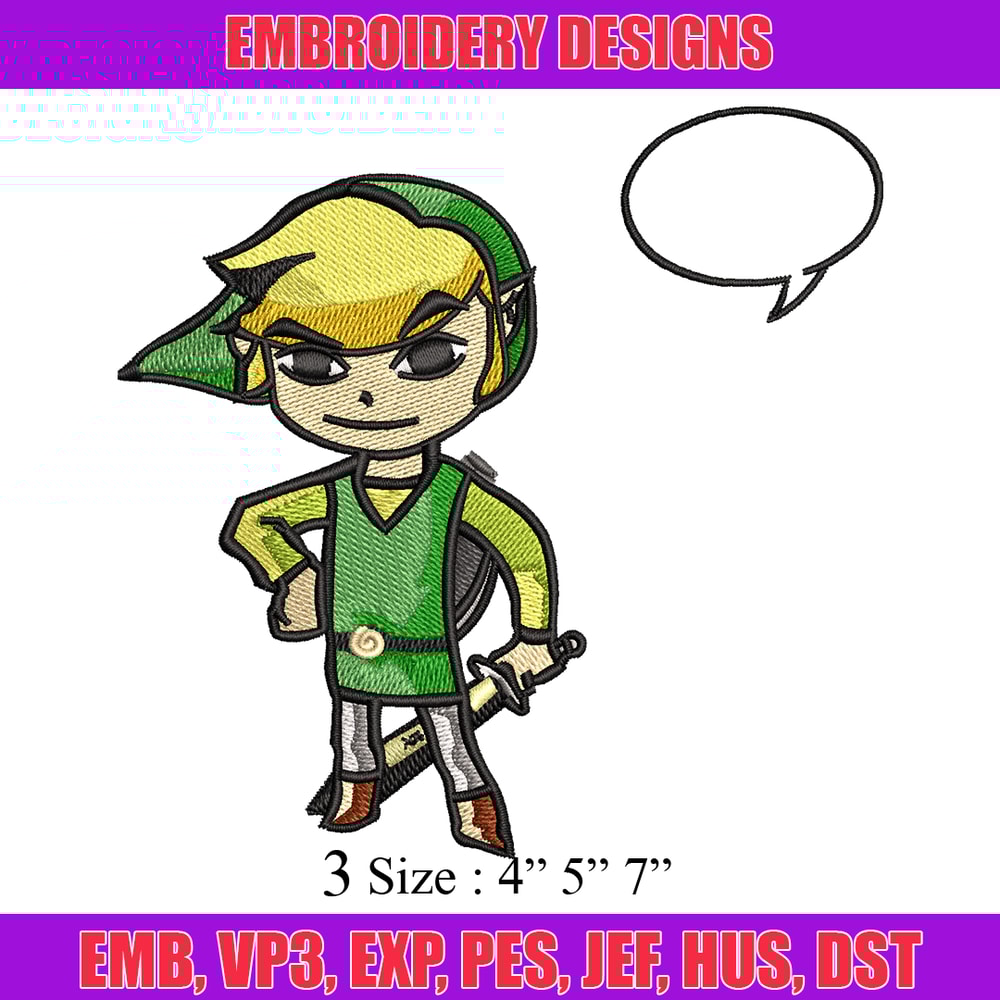 Toon Link embroidery design, Toon Link embroidery, cartoon design, embroidery file, logo shirt, Digital download..jpg