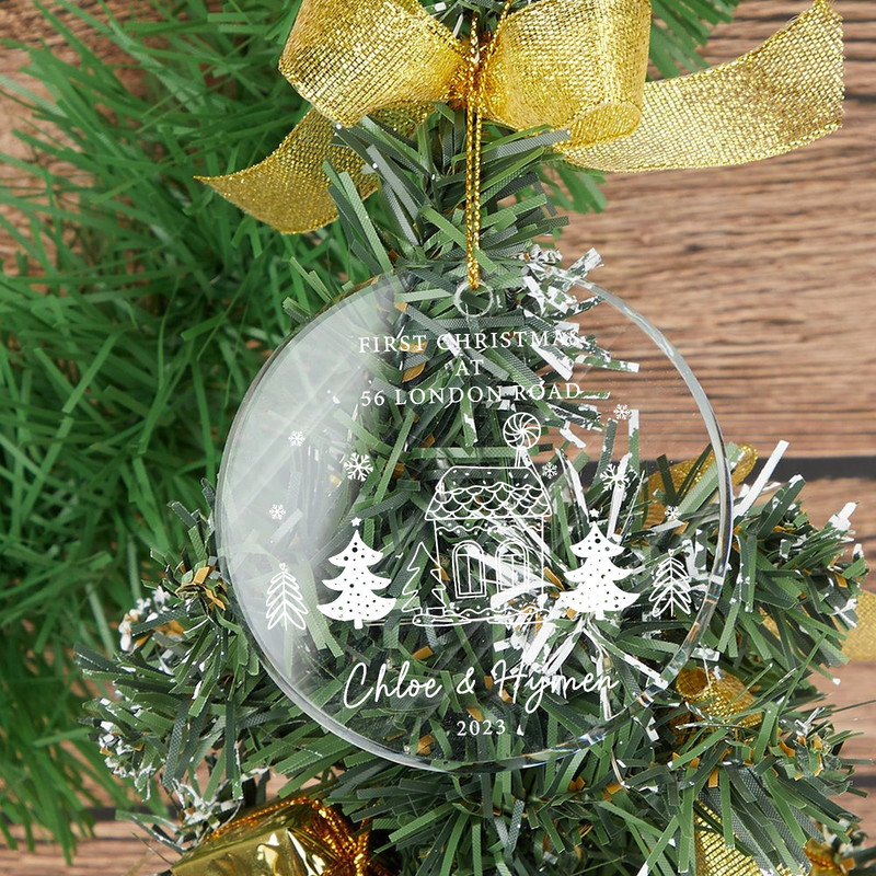 Personalized New Home Christmas Decoration, 1st Christmas In Our New Home Ornament, Couple New House Gift, Housewarming Gift Christmas Gift - 4.jpg